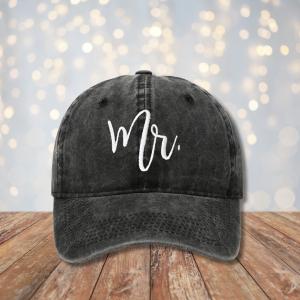 Mr & Mrs. Featured Embroidery Cap